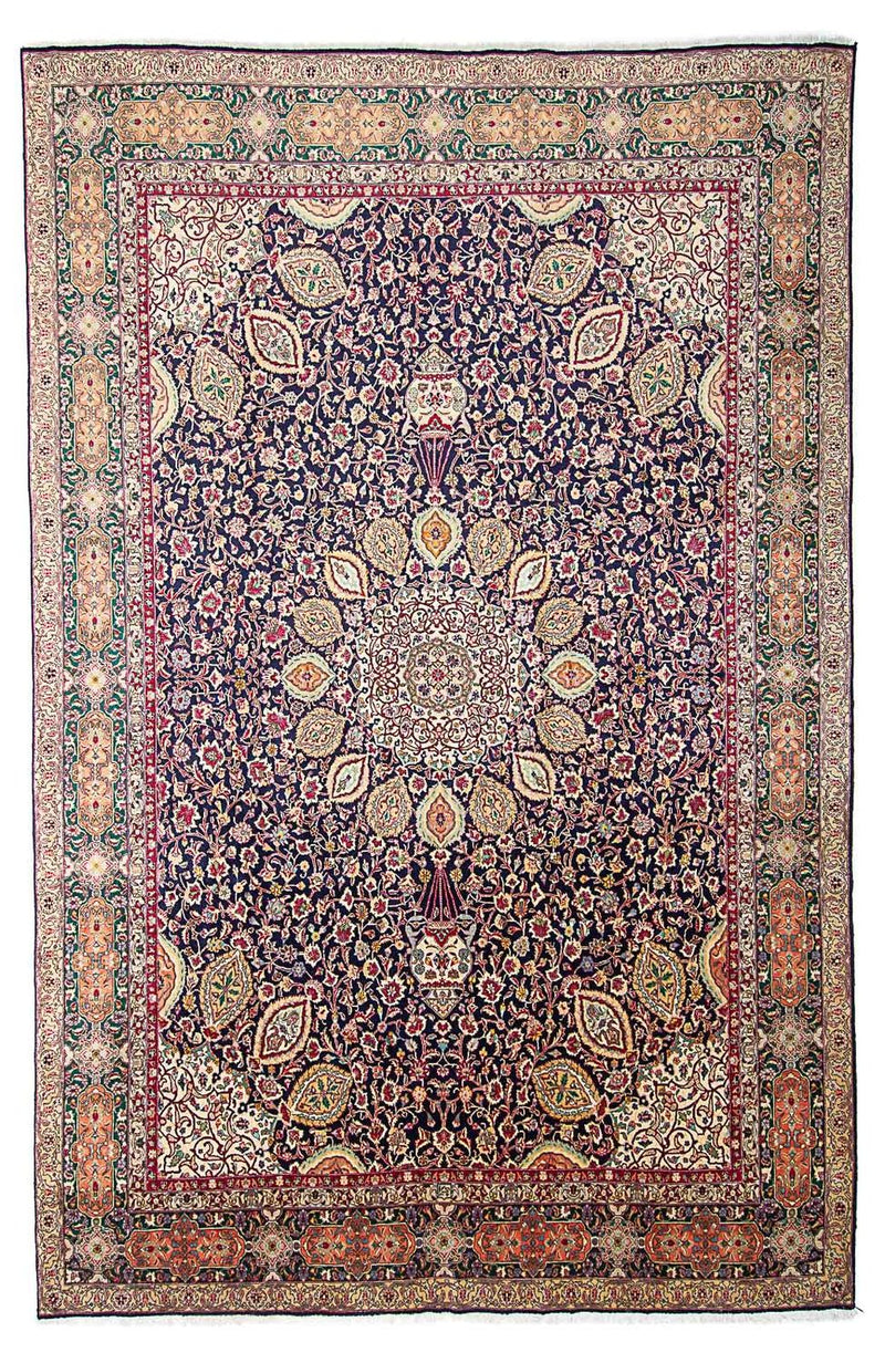Tappeto Persero - Tabriz - Reale - 436 x 292 cm - blu scuro