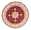 Tappeto Persero - Tabriz - Reale rotondo  - 150 x 150 cm - rosso scuro