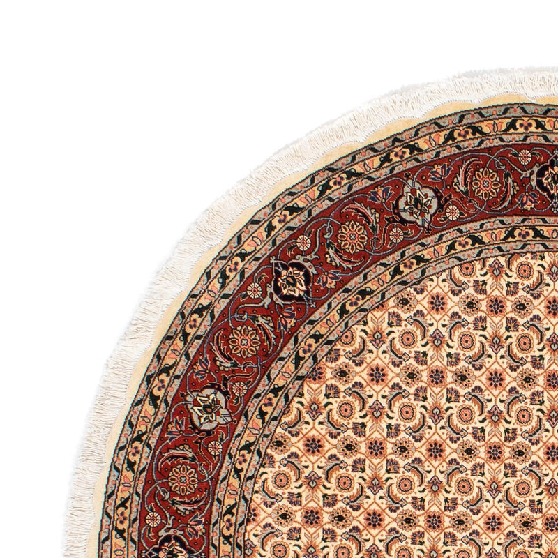 Tappeto Persero - Tabriz - Reale rotondo  - 150 x 150 cm - marrone chiaro
