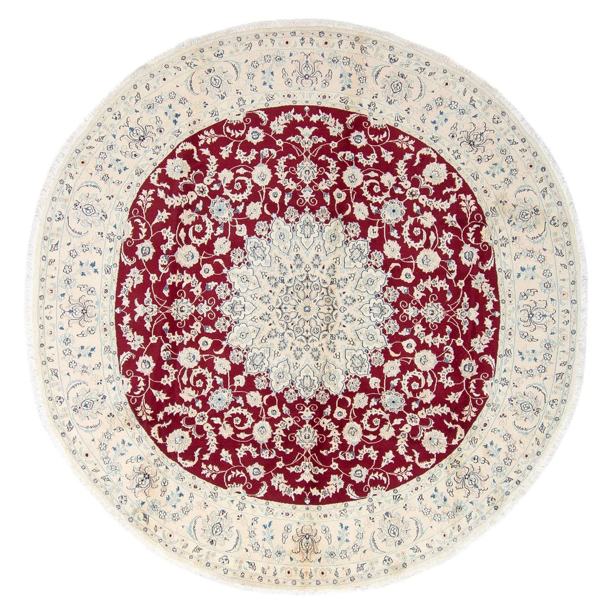 Tappeto Persero - Nain - Reale rotondo  - 292 x 292 cm - rosso scuro