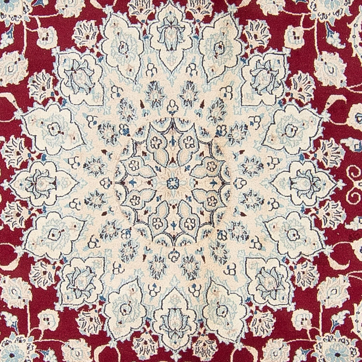 Tappeto Persero - Nain - Reale rotondo  - 292 x 292 cm - rosso scuro