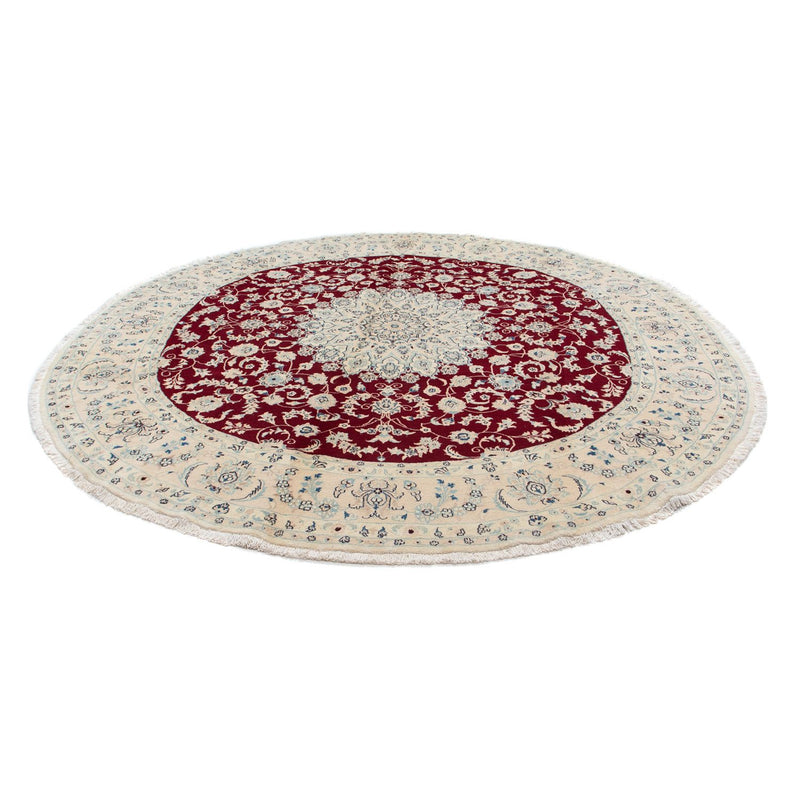 Tappeto Persero - Nain - Reale rotondo  - 292 x 292 cm - rosso scuro