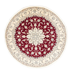 Tappeto Persero - Nain rotondo  - 245 x 245 cm - rosso scuro