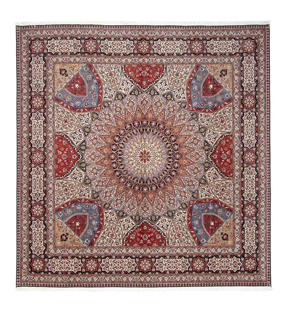Tappeto Persero - Tabriz - Reale quadrato - 300 x 298 cm - multicolore