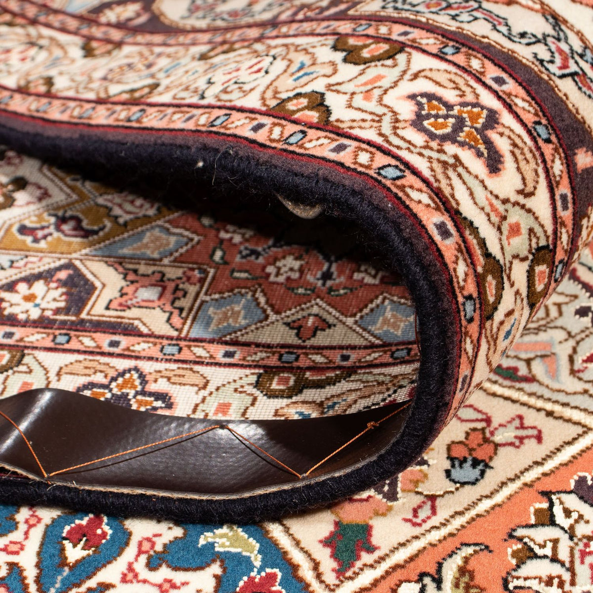 Tappeto Persero - Tabriz - Reale quadrato - 264 x 253 cm - marrone chiaro