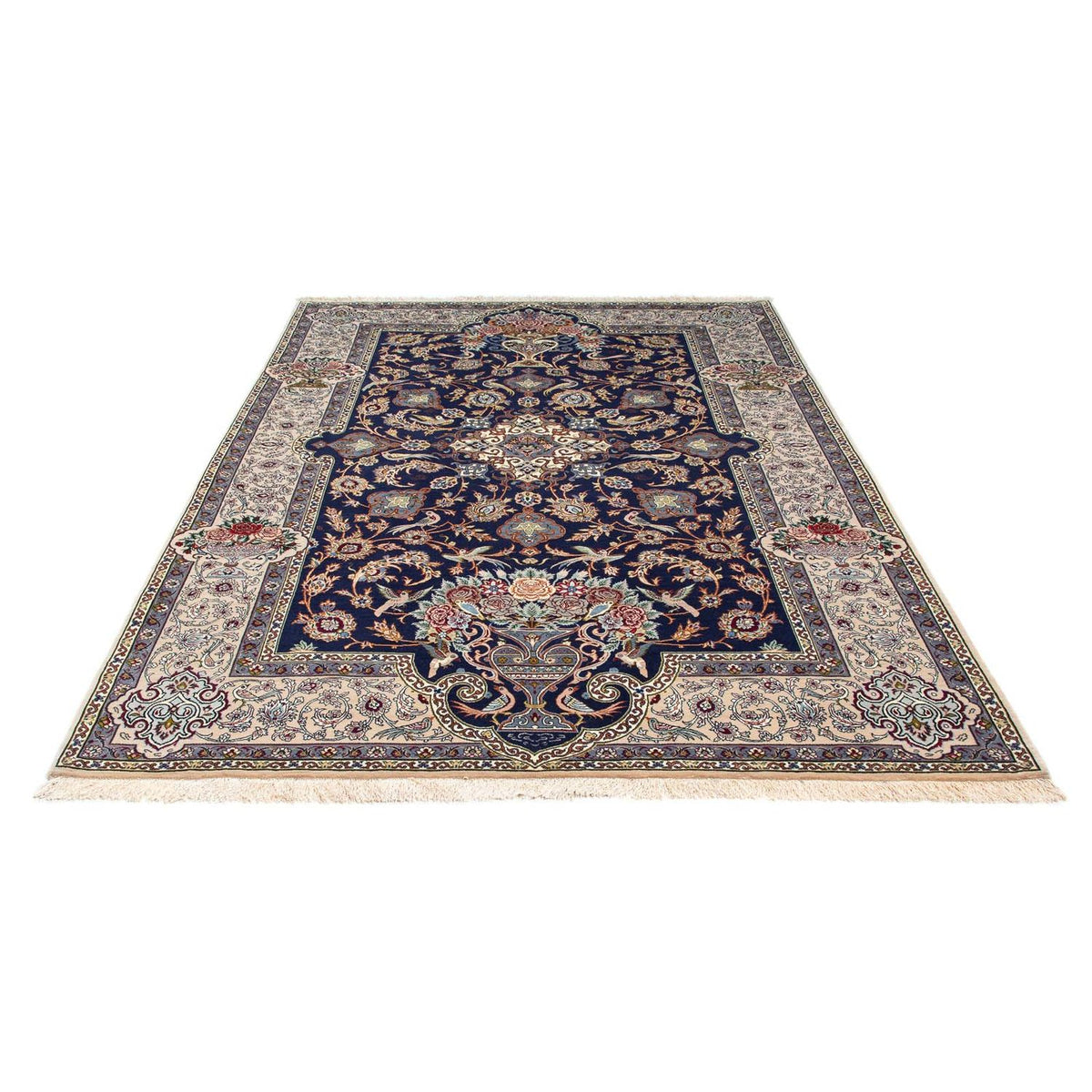 Tappeto Persero - Isfahan - Premio - 235 x 160 cm - blu scuro
