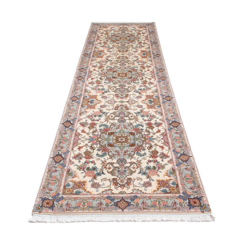 Tappeto corsia Tappeto Persero - Tabriz - Reale - 356 x 90 cm - beige
