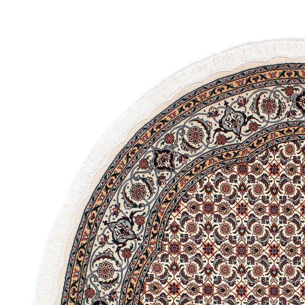 Tappeto Persero - Tabriz - Reale rotondo  - 151 x 151 cm - beige