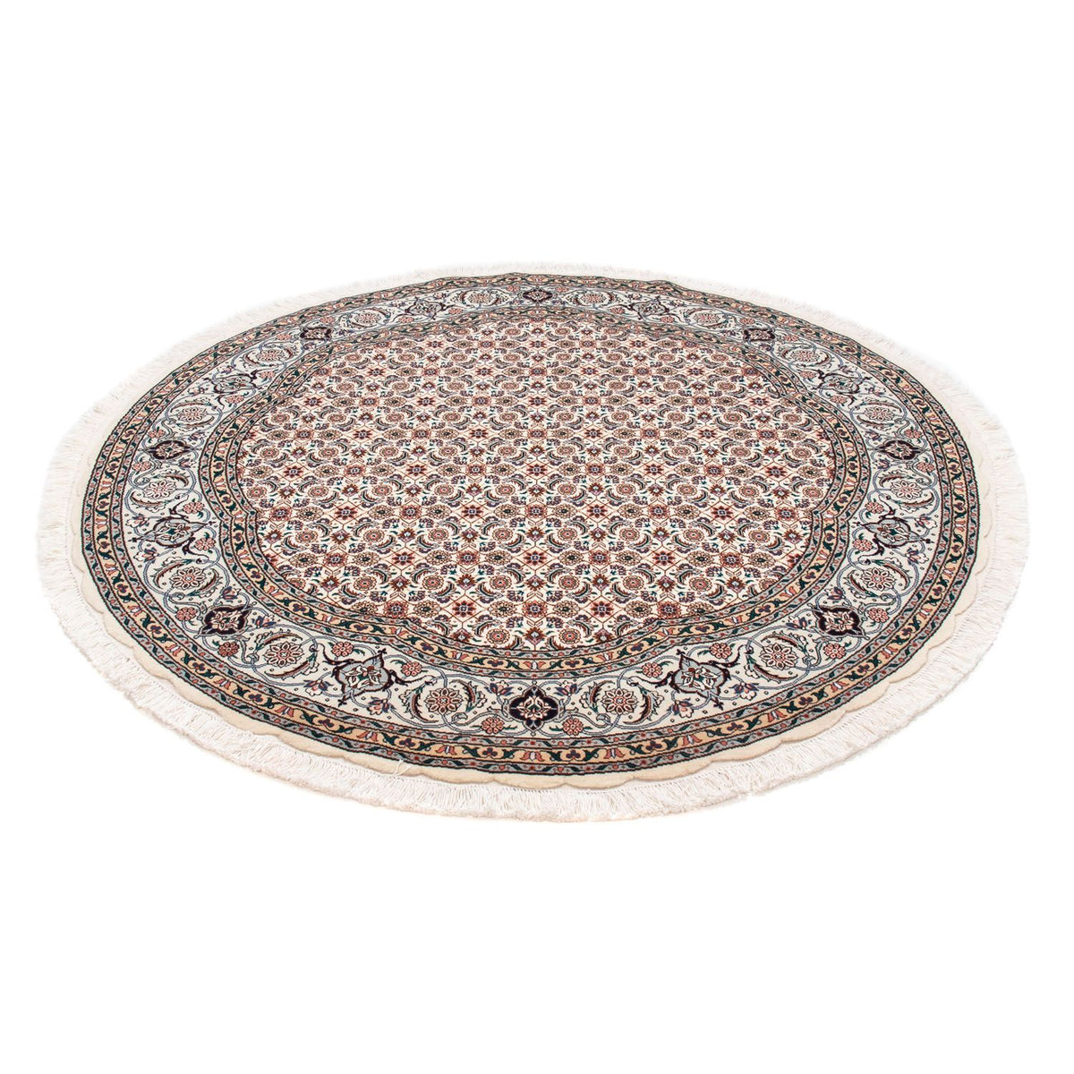 Tappeto Persero - Tabriz - Reale rotondo  - 151 x 151 cm - beige