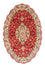 Tappeto Persero - Tabriz - Reale ovale - 200 x 130 cm - rosso