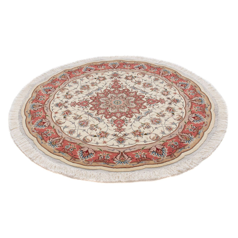 Tappeto Persero - Tabriz - Reale rotondo  - 98 x 98 cm - beige