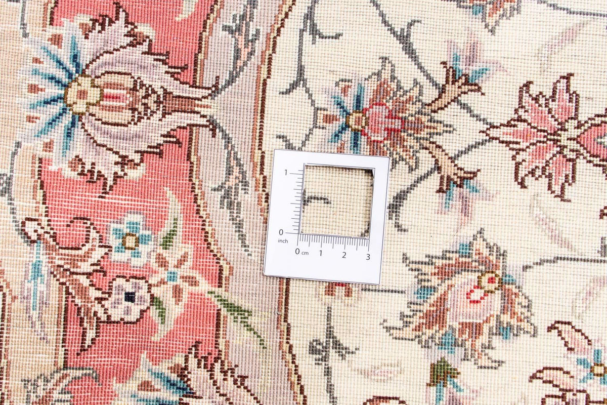 Tappeto Persero - Tabriz - Reale rotondo  - 98 x 98 cm - beige