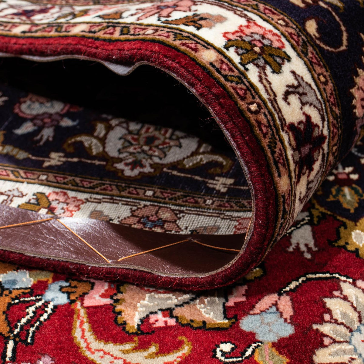 Tappeto Persero - Tabriz - Reale - 214 x 153 cm - rosso scuro