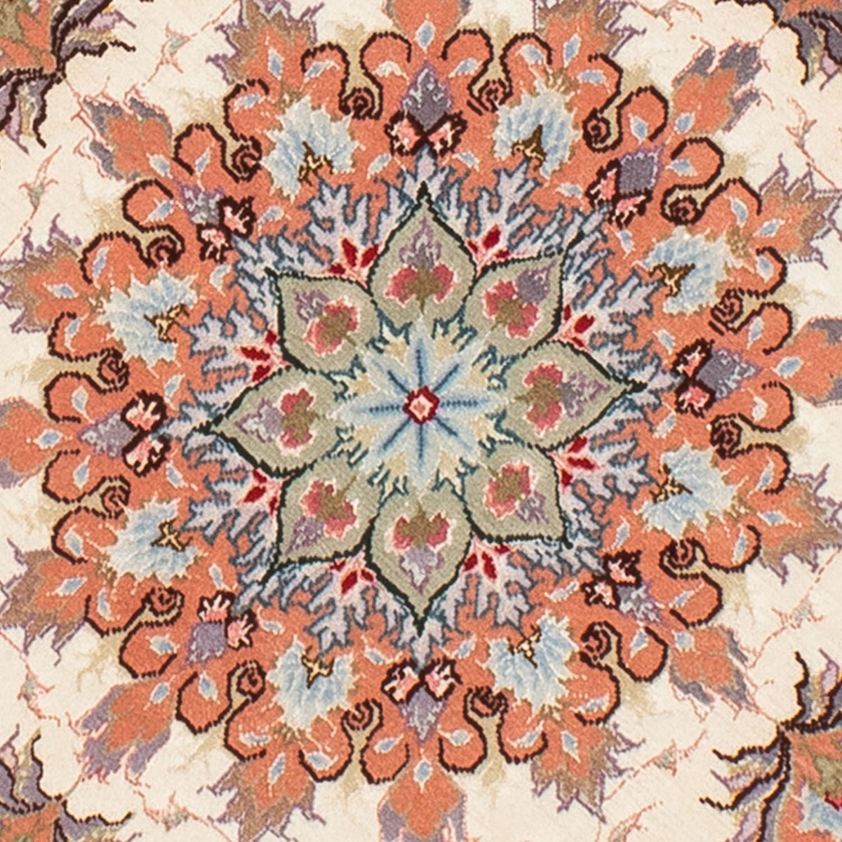 Tappeto Persero - Tabriz - Reale rotondo  - 100 x 100 cm - beige