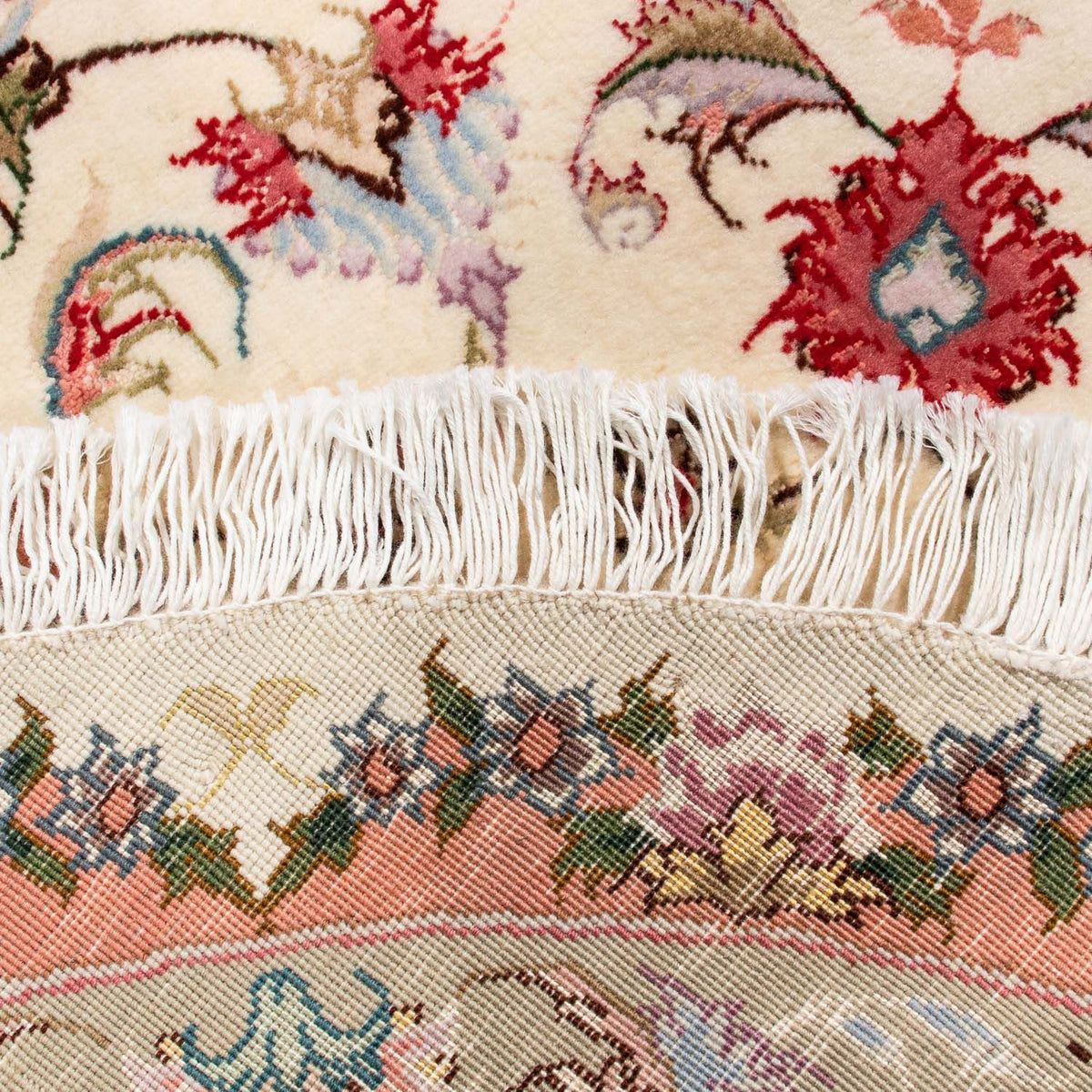 Tappeto Persero - Tabriz - Reale rotondo  - 100 x 100 cm - beige