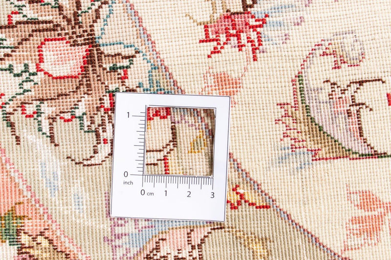 Tappeto Persero - Tabriz - Reale rotondo  - 100 x 100 cm - beige