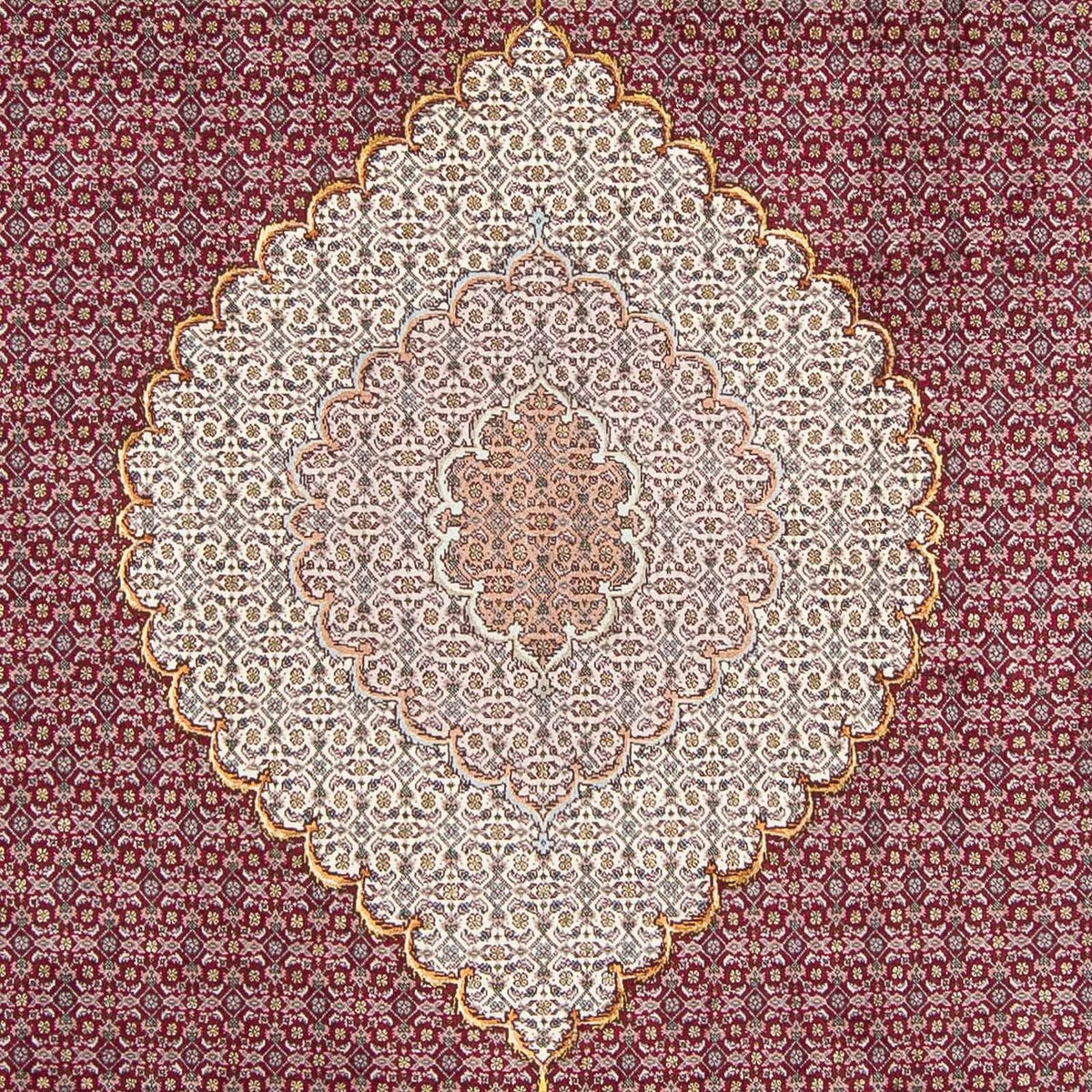 Tappeto Persero - Tabriz - 297 x 203 cm - rosso scuro