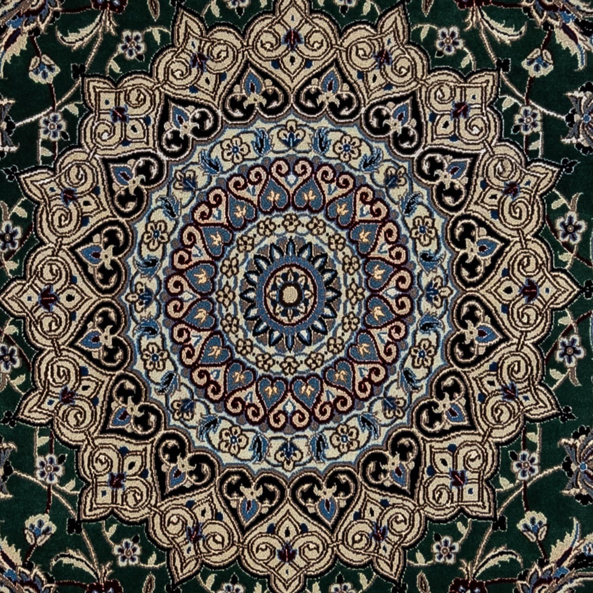 Tappeto Persero - Nain - Reale - 354 x 245 cm - verde scuro