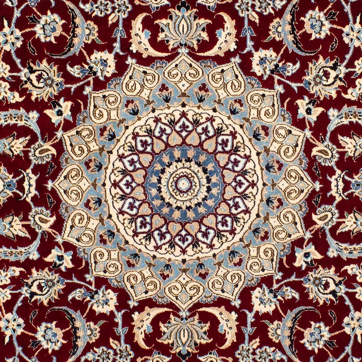 Tappeto Persero - Nain - Reale - 242 x 155 cm - rosso scuro