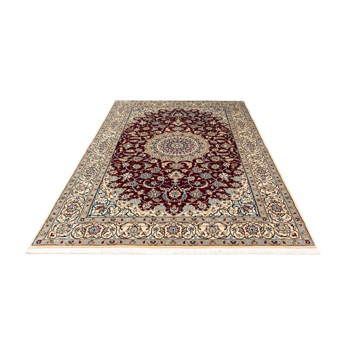 Tappeto Persero - Nain - Reale - 242 x 155 cm - rosso scuro