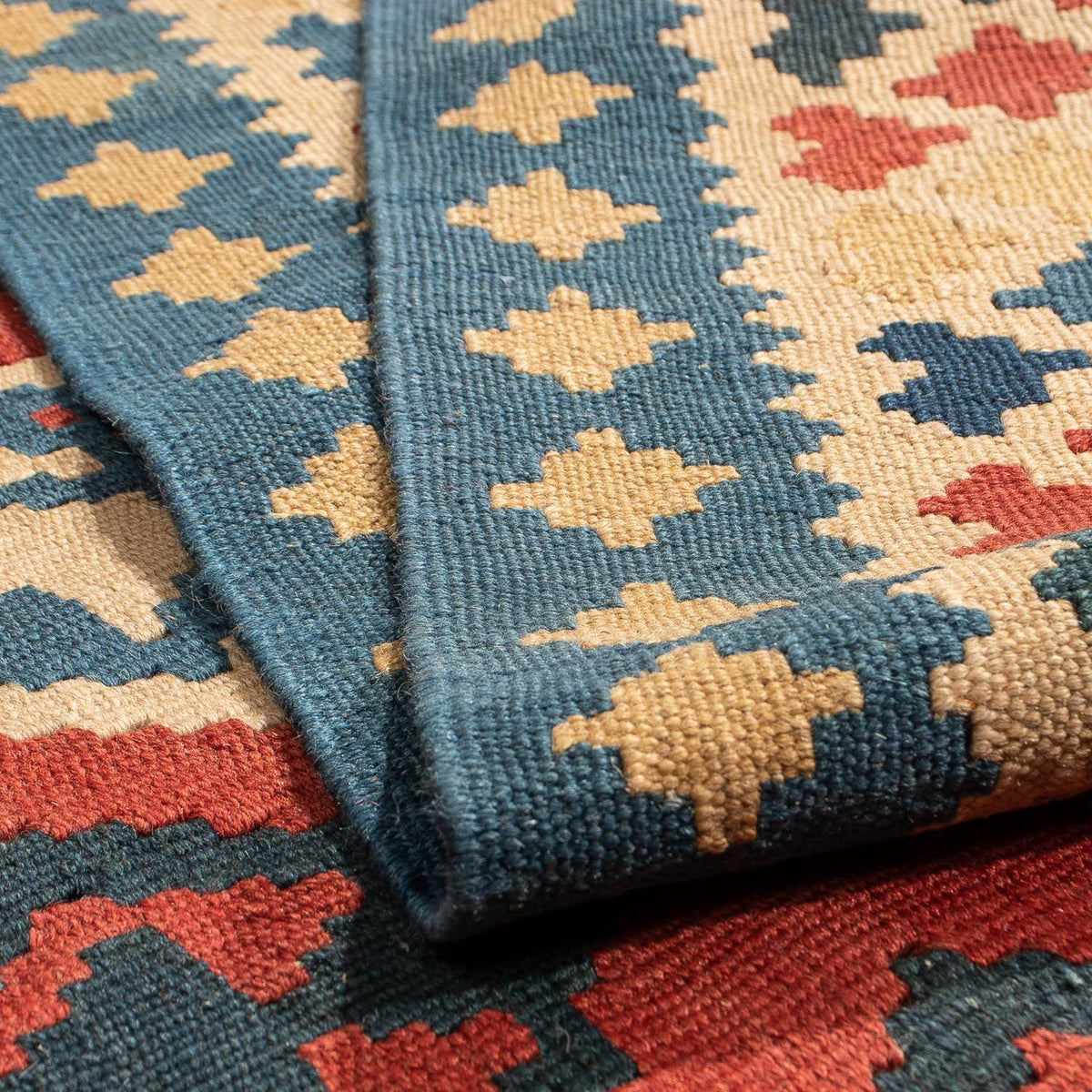 Tappeto Kelim - Orientale - 217 x 142 cm - rosso scuro