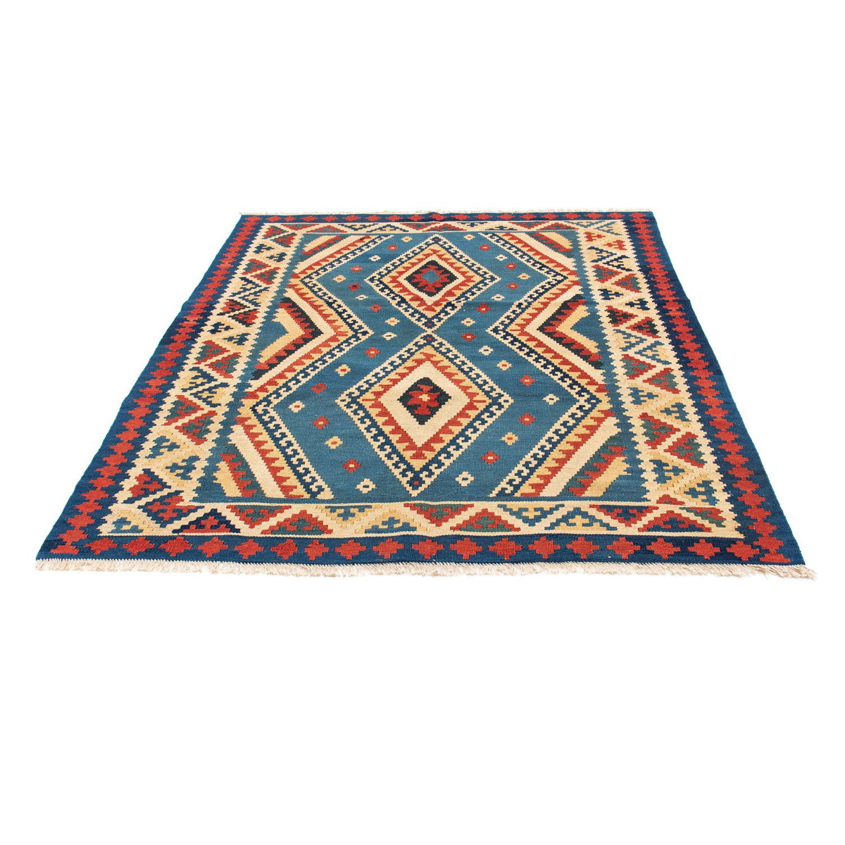 Tappeto Kelim - Orientale - 193 x 152 cm - blu