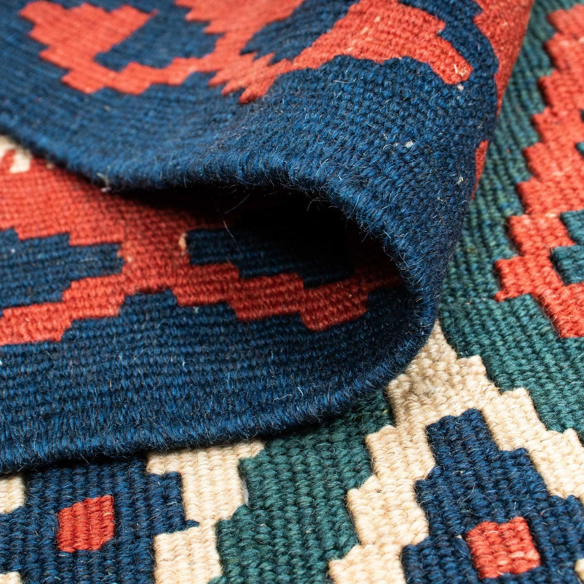 Tappeto Kelim - Orientale - 193 x 131 cm - blu