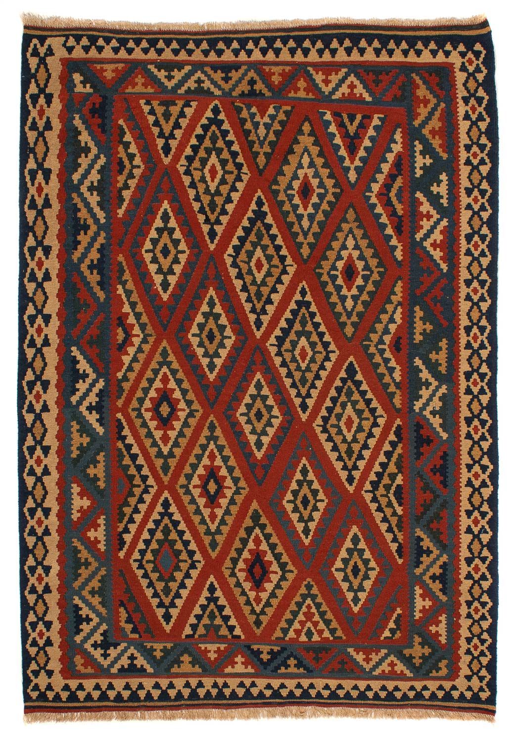 Tappeto Kelim - Orientale - 213 x 165 cm - rosso scuro