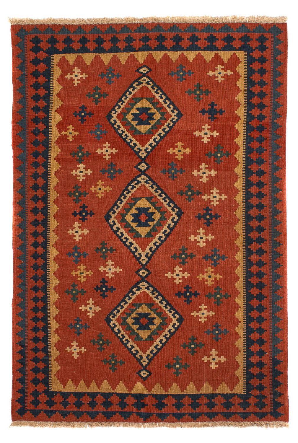 Tappeto Kelim - Orientale - 198 x 138 cm - rosso scuro