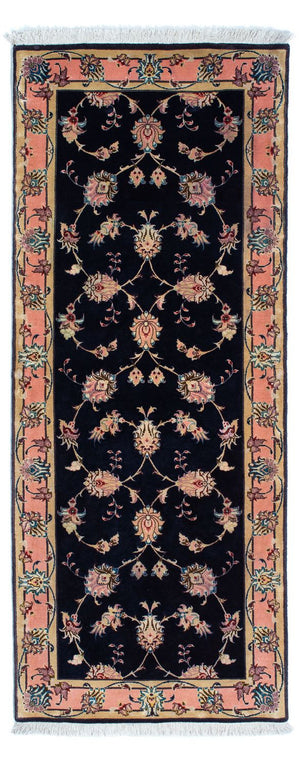 Tappeto corsia Tappeto Persero - Tabriz - Reale - 200 x 74 cm - blu scuro