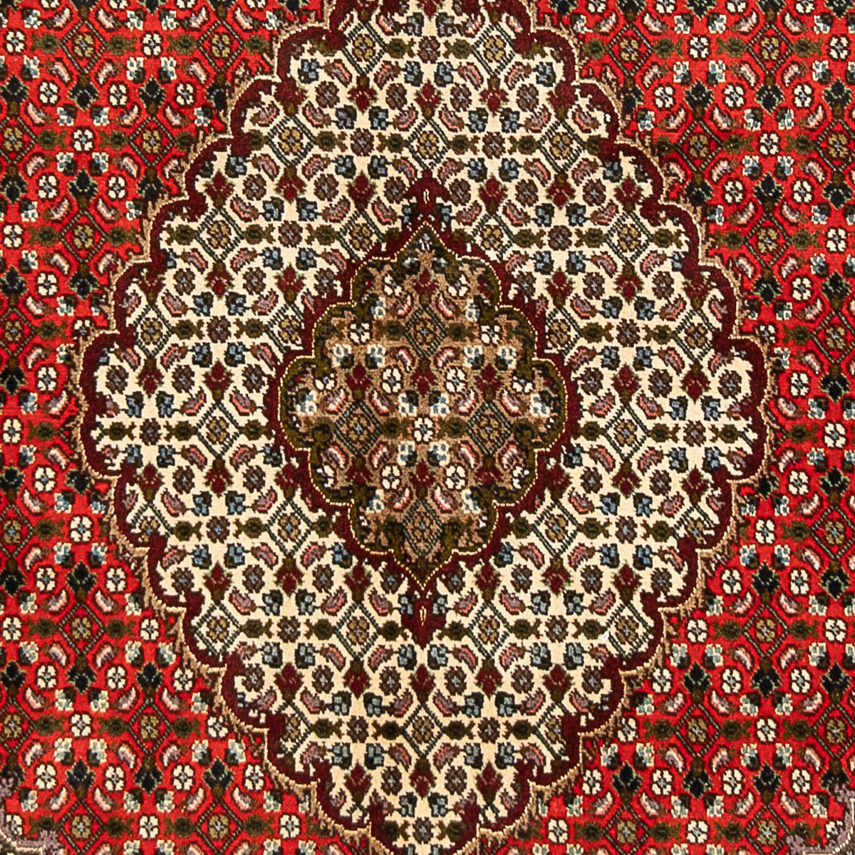 Tappeto Persero - Tabriz - 198 x 148 cm - rosso scuro