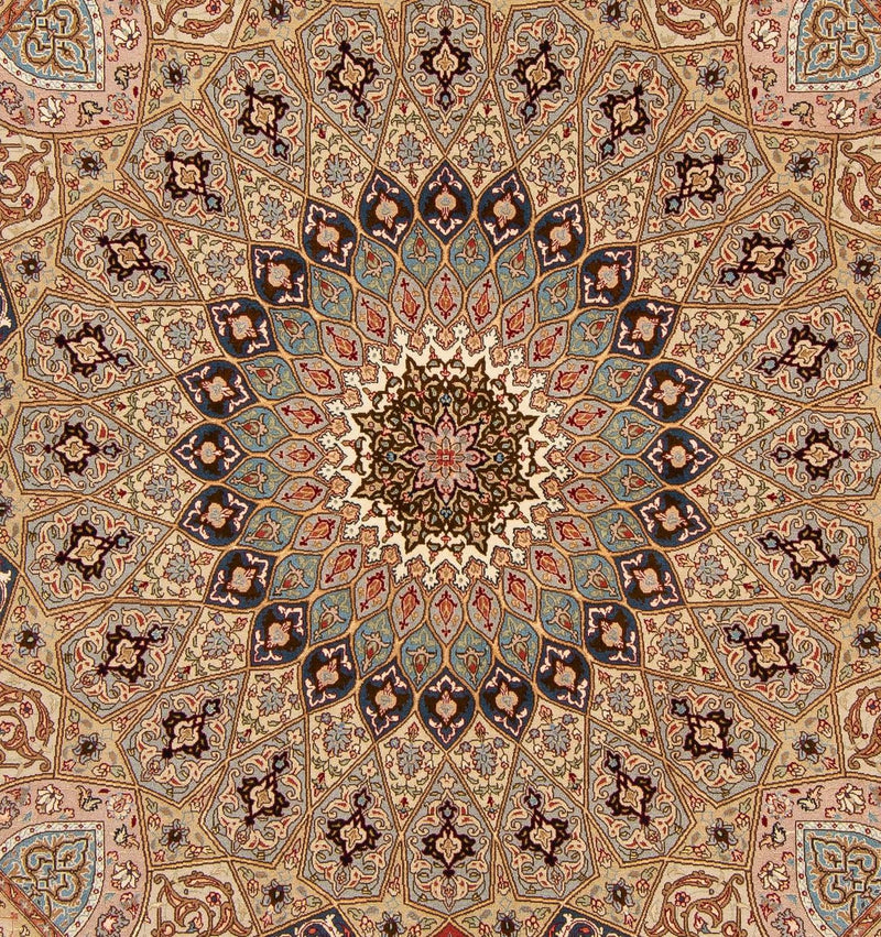 Tappeto Persero - Tabriz - Reale quadrato  - 206 x 204 cm - multicolore