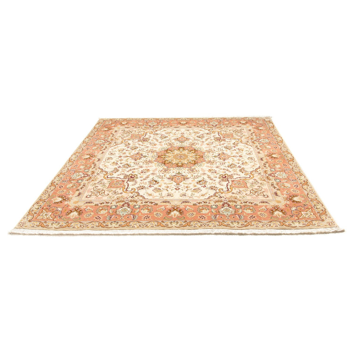 Tappeto Persero - Tabriz - Reale quadrato - 212 x 205 cm - beige