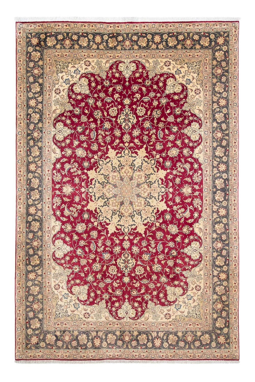 Tappeto Persero - Tabriz - Reale - 300 x 202 cm - rosso scuro