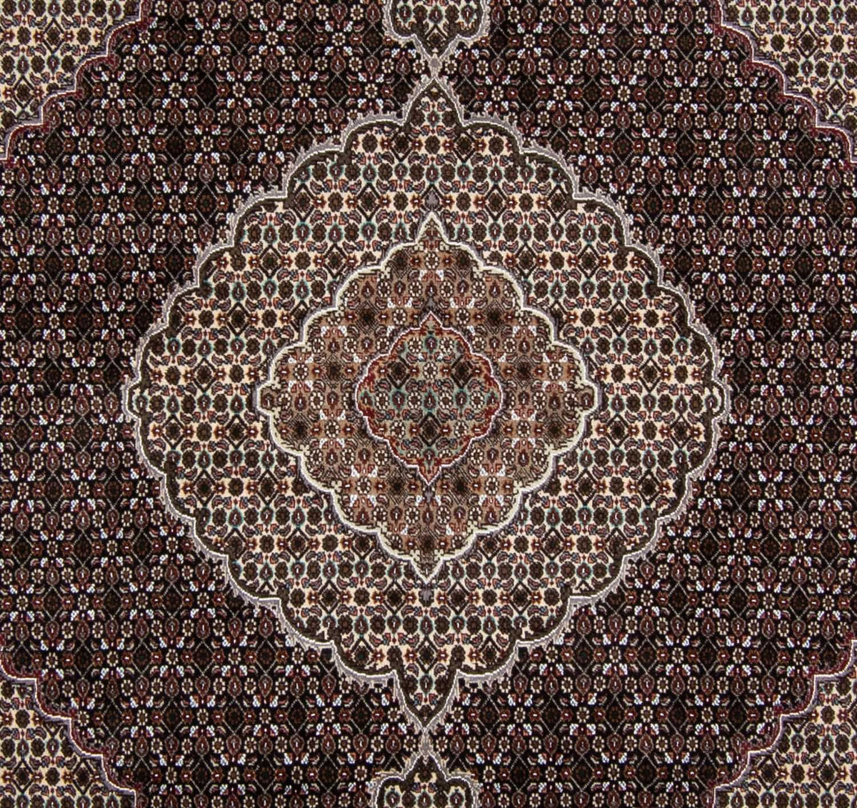 Tappeto Persero - Tabriz - Reale quadrato  - 251 x 249 cm - blu scuro