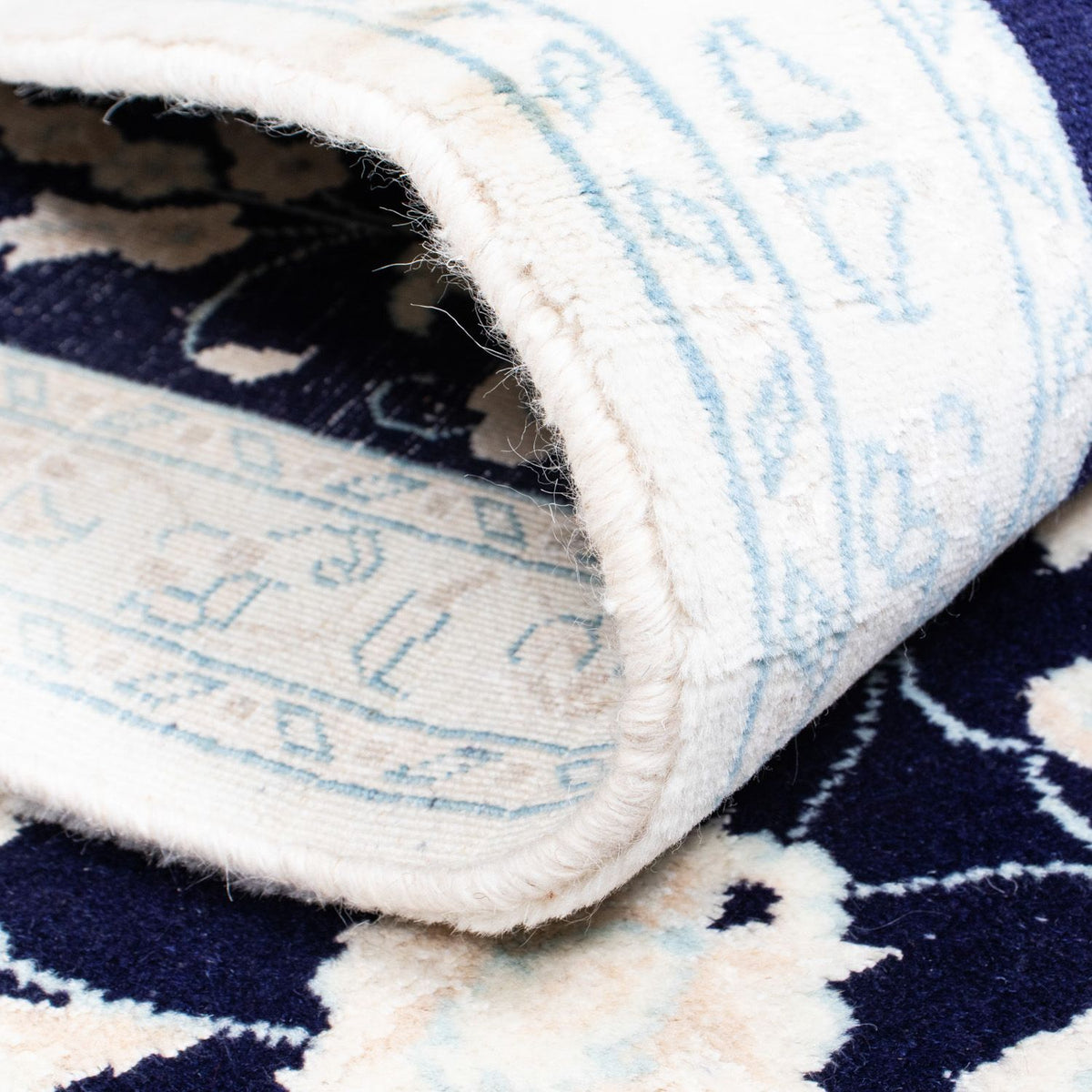 Tappeto corsia Tappeto Persero - Nain - 393 x 83 cm - blu scuro