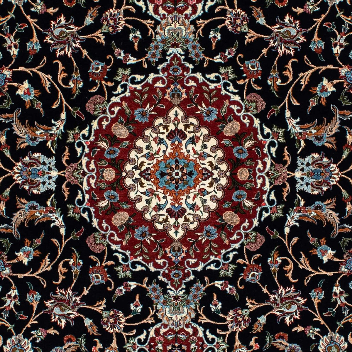 Tappeto Persero - Ghom - 213 x 141 cm - blu scuro