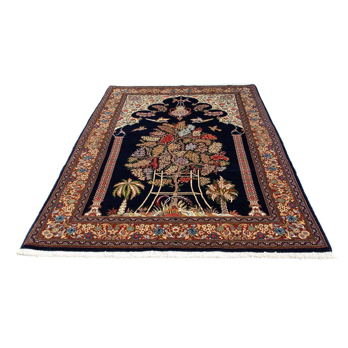 Tappeto Persero - Ghom - 210 x 139 cm - blu scuro