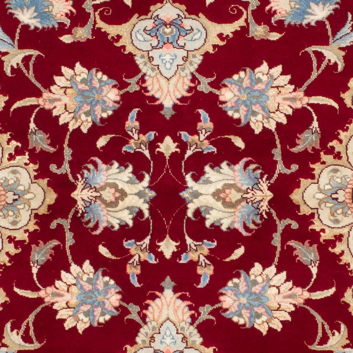 Tappeto corsia Tappeto Persero - Tabriz - Reale - 213 x 83 cm - rosso scuro