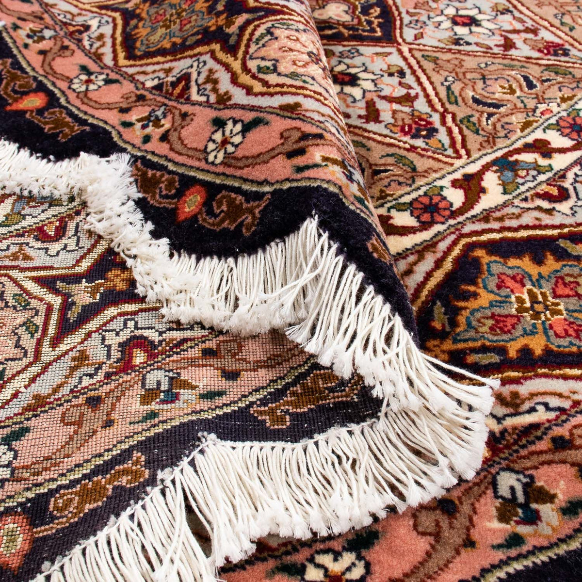 Tappeto Persero - Tabriz - Reale rotondo  - 150 x 150 cm - marrone