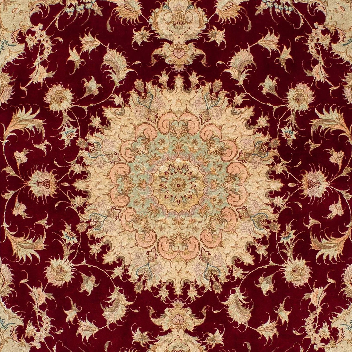 Tappeto Persero - Tabriz - Reale - 200 x 153 cm - rosso scuro