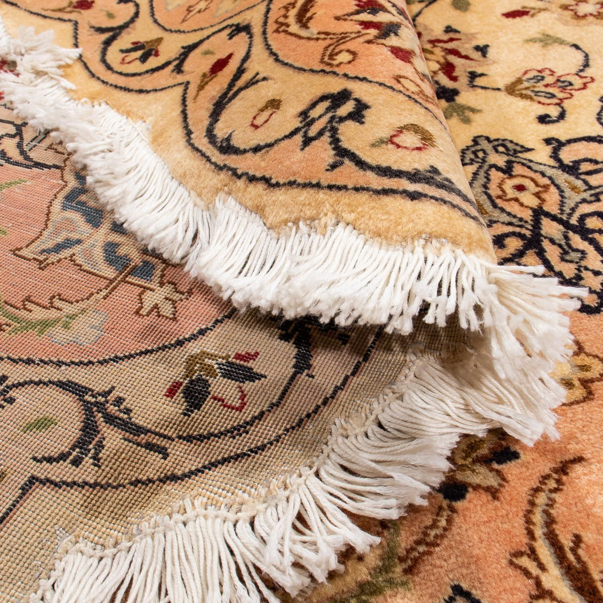 Tappeto Persero - Tabriz - Reale rotondo  - 195 x 195 cm - beige