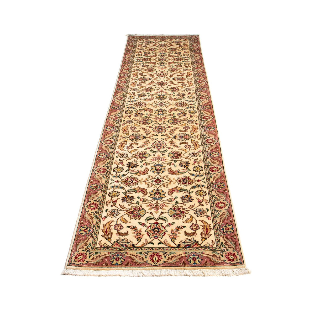 Tappeto corsia Tappeto Persero - Tabriz - Reale - 299 x 68 cm - beige