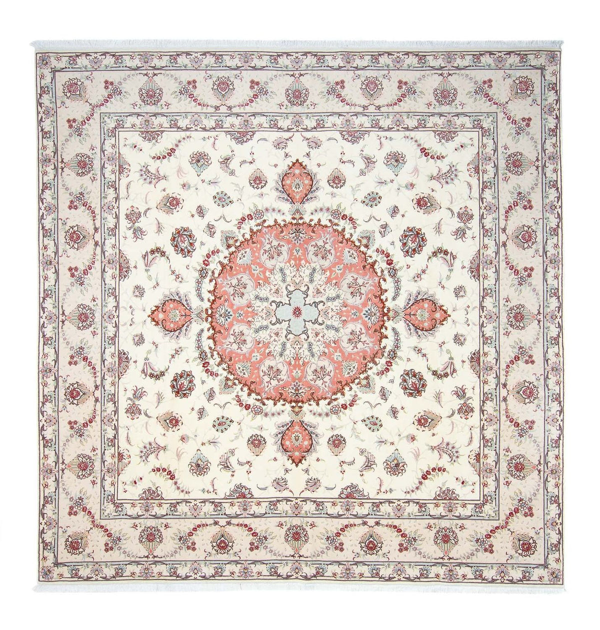 Tappeto Persero - Tabriz - Reale quadrato - 309 x 295 cm - beige