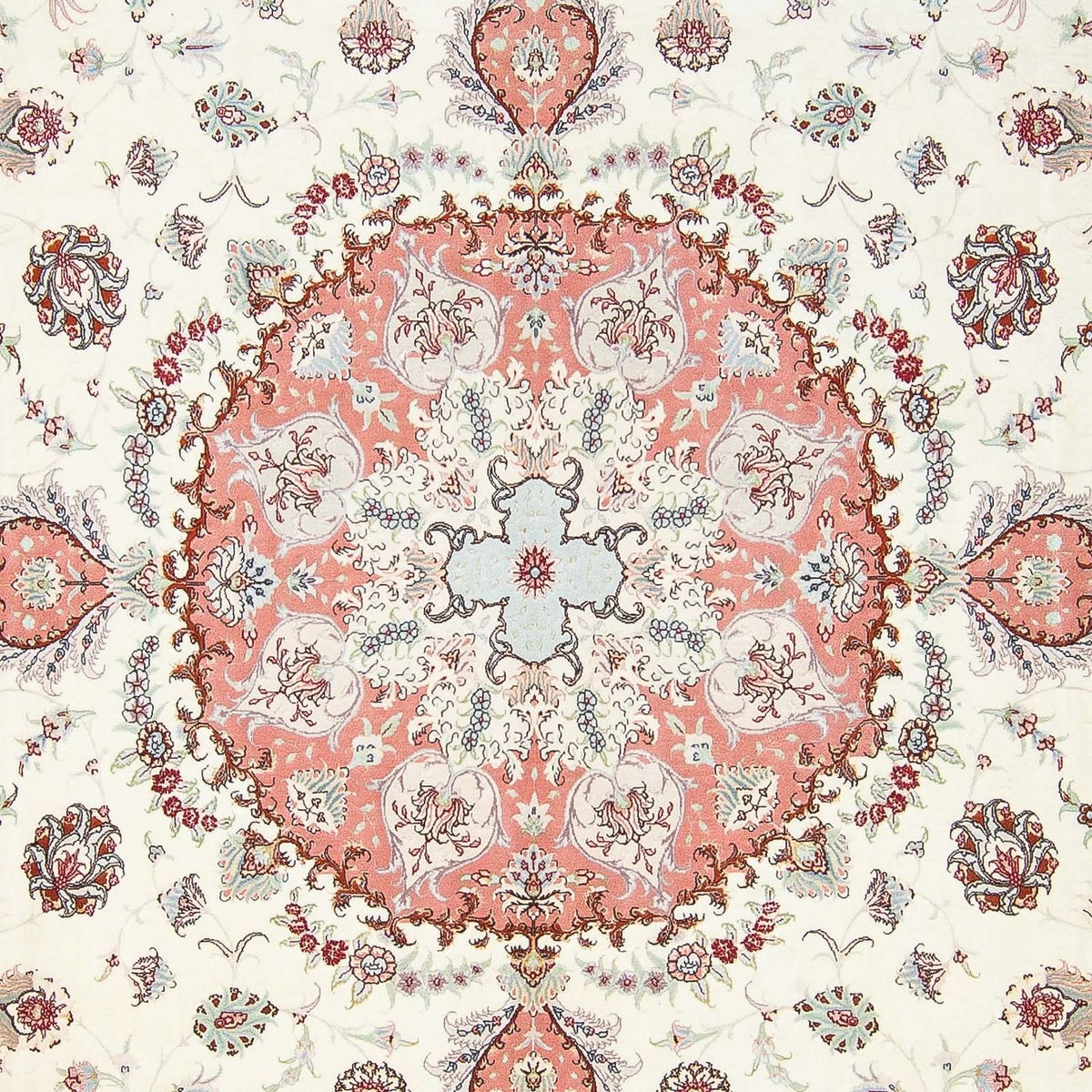 Tappeto Persero - Tabriz - Reale quadrato - 309 x 295 cm - beige