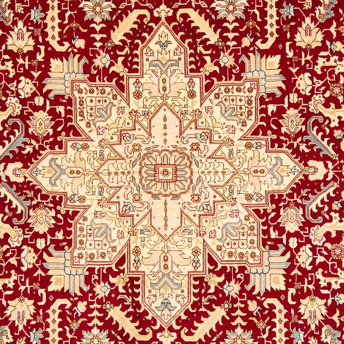 Tappeto Persero - Tabriz - Reale - 300 x 200 cm - rosso scuro