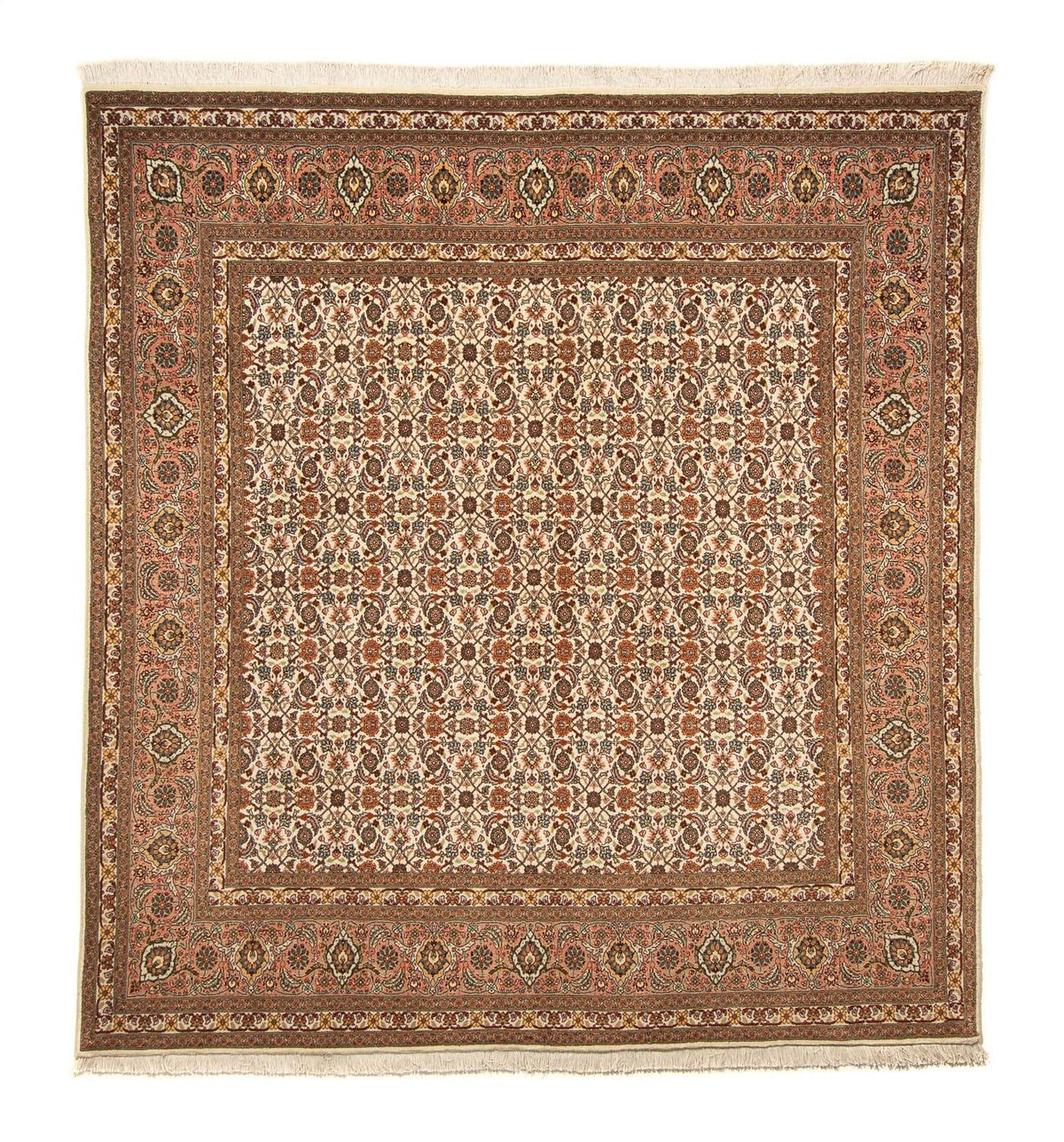 Tappeto Persero - Tabriz quadrato  - 215 x 202 cm - marrone chiaro