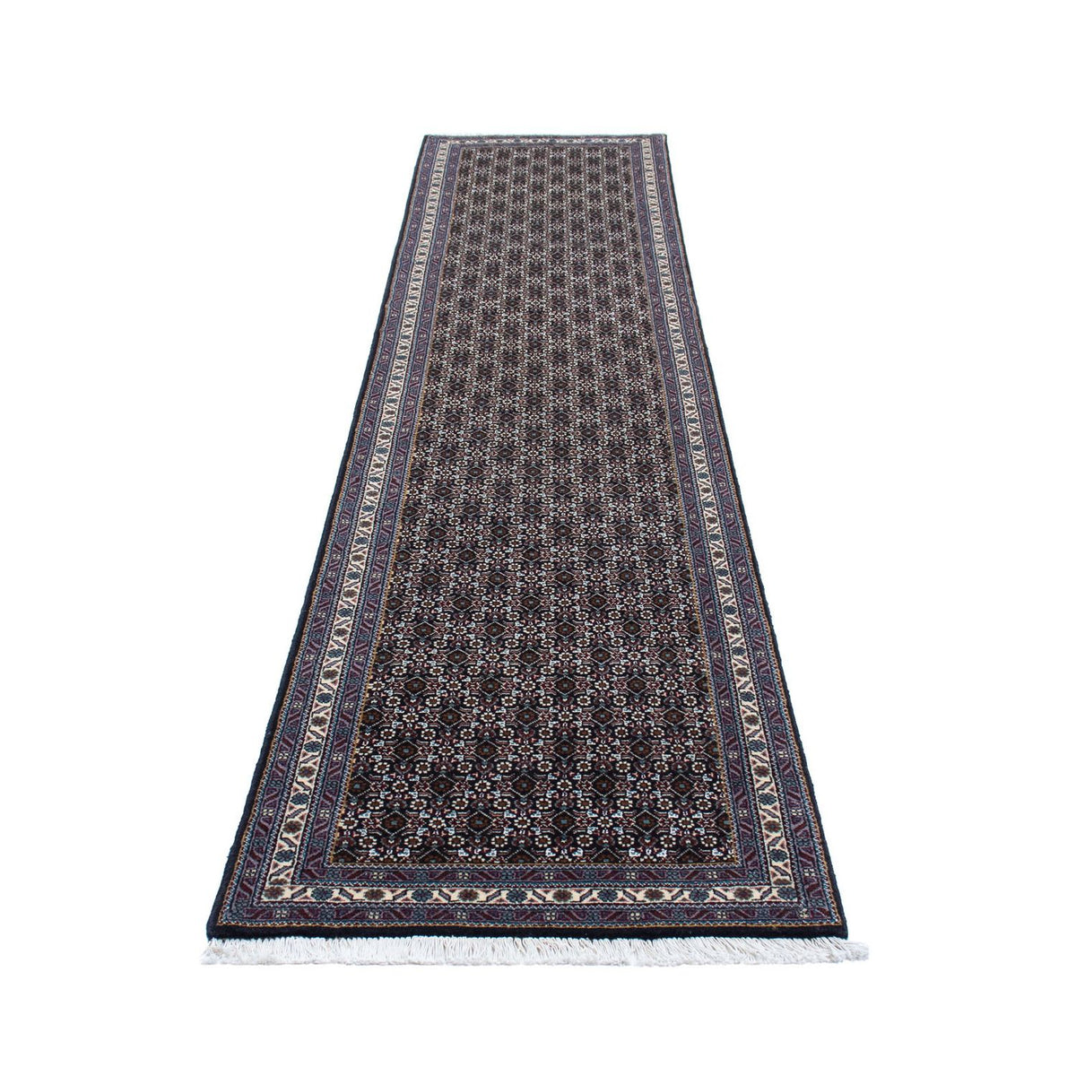 Tappeto corsia Tappeto Persero - Tabriz - 348 x 70 cm - grigio