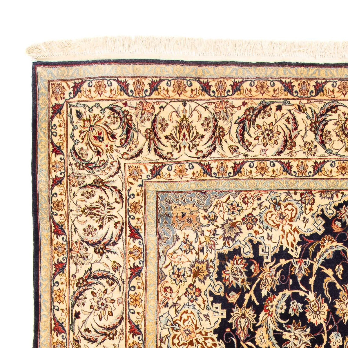 Tappeto Persero - Isfahan - Premio - 327 x 202 cm - blu scuro