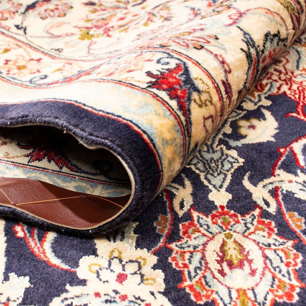 Tappeto Persero - Isfahan - Premio - 327 x 202 cm - blu scuro
